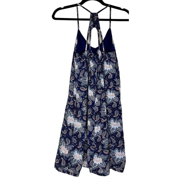 Rhapsody Dress Racerback Print Dress Blue Women's Size Small 100% Polyester Styl - Picture 2 of 5